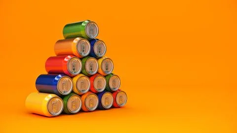 Aluminium can isolated. 3d rendering Stock Illustration