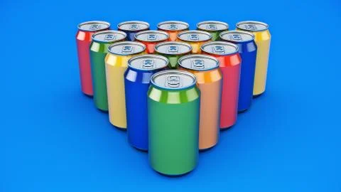 Aluminium can isolated. 3d rendering Stock Illustration