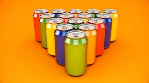 Aluminium can isolated. 3d rendering Stock Illustration