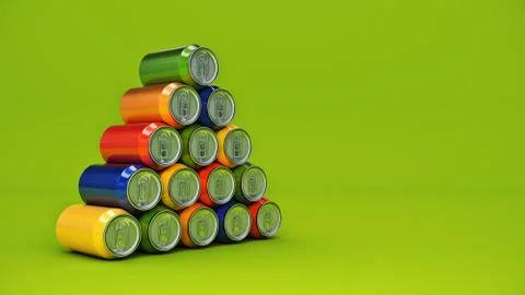 Aluminium can isolated. 3d rendering Stock Illustration