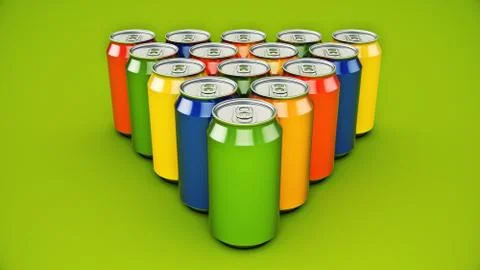 Aluminium can isolated. 3d rendering Stock Illustration