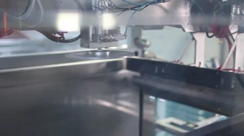Aluminium can moved by machinery Stock Footage 49693142