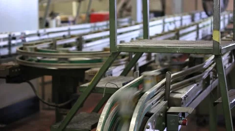 Aluminium  Cans Machine Close Up Stock Footage 42698715