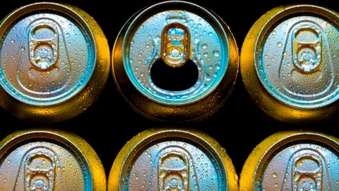 Aluminium cans Stock Photos