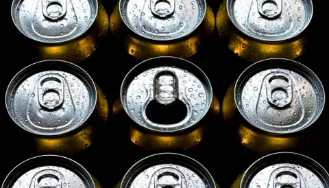 Aluminium cans Stock Photos