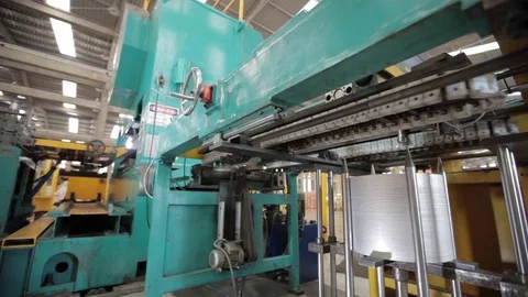 Aluminium disc Manufacturing Stock Footage 69850525