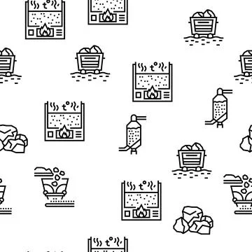 Aluminium Production Vector Seamless Pattern 스톡 일러스트