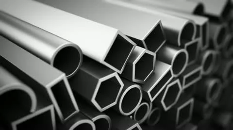 Aluminium profiles loopable animation. Stock Footage 21574204