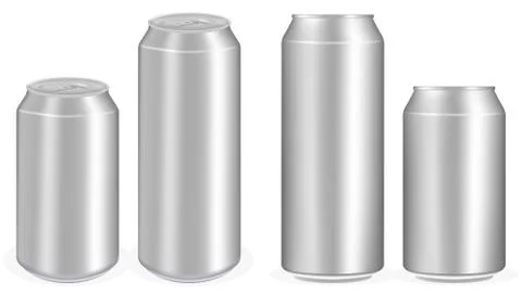 Aluminium soft drink cans vector Stock Illustration