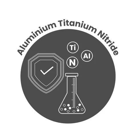 Aluminium Titanium Nitride (AlTiN) vector logo Stock Illustration