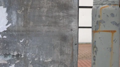 Aluminium wall in motion, board with torn poster after vote Stock Footage 89287833