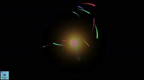 Aluminum atom nucleus electron movement Stock Footage 63189732