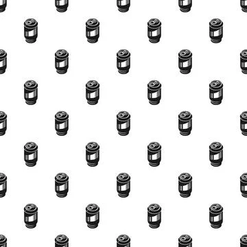 Aluminum beverage can seamless pattern design Illustrazione stock