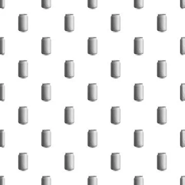 Aluminum beverage cans seamless pattern illustration Stock Illustration