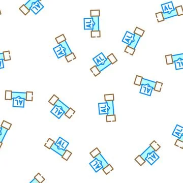 Aluminum cable vector seamless pattern Stock Illustration