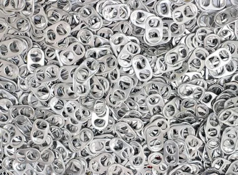 Aluminum can open loop texture background Stock Photos