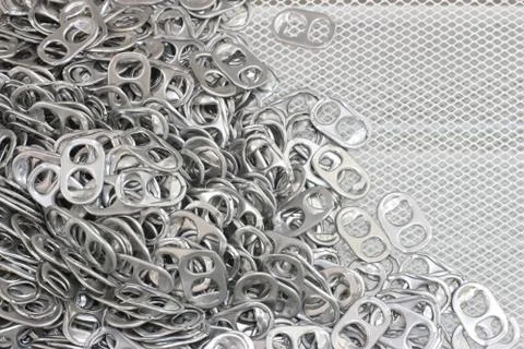 Aluminum can open loop texture background Stock Photos
