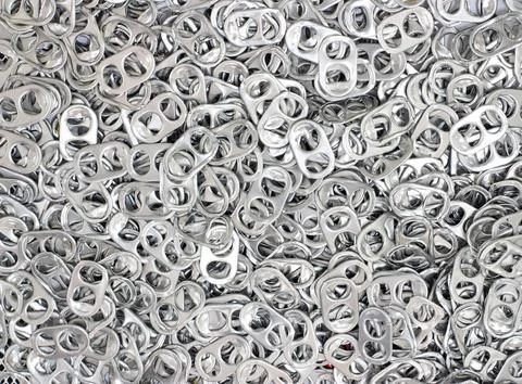 Aluminum can open loop texture background Stock-Fotos