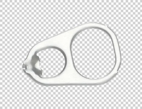 Aluminum can open loop on transparent background png file Stock Photos