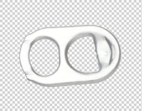 Aluminum can open loop on transparent background png file Foto stock