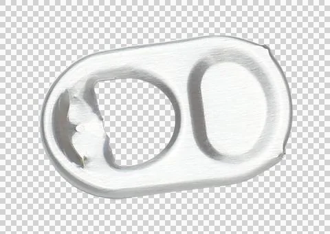 Aluminum can open loop on transparent background png file Stock Photos