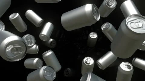 Aluminum Cans Background Vídeos de archivo 219635389