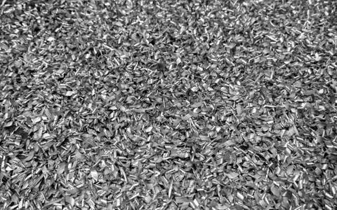 Aluminum chips texture Stock Photos