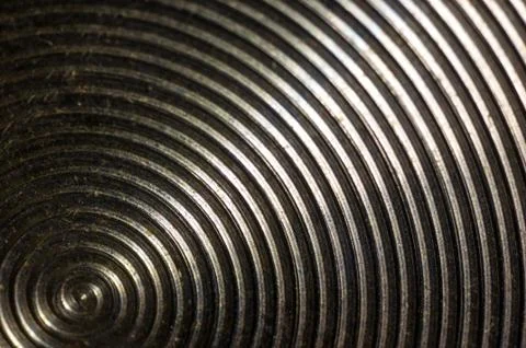 Aluminum control knobs retro home audio system Fotos de archivo