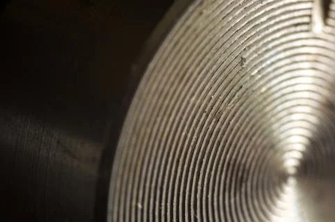 Aluminum control knobs retro home audio system Foto stock