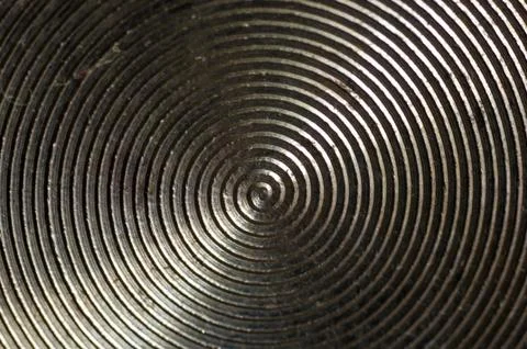 Aluminum control knobs retro home audio system Foto stock