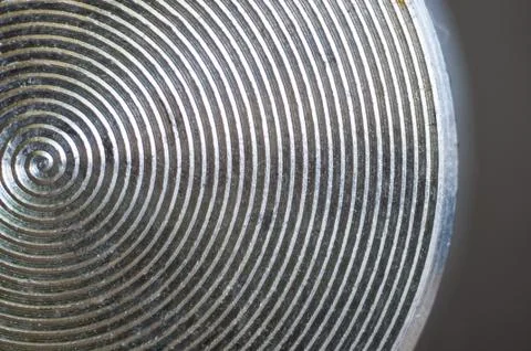 Aluminum control knobs retro home audio system Fotos de archivo