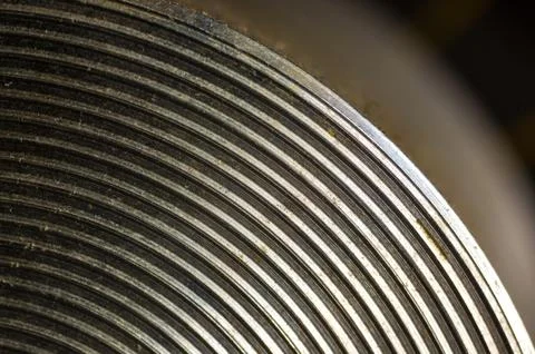 Aluminum control knobs retro home audio system Stock Photos