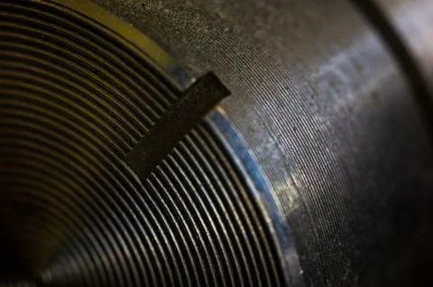 Aluminum control knobs retro home audio system Fotos de archivo