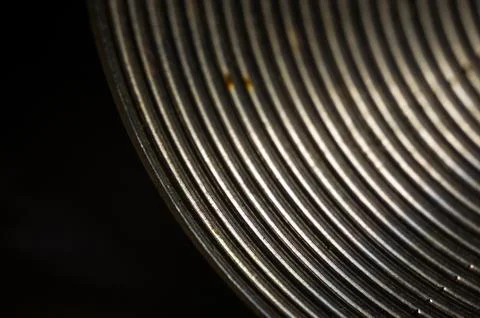 Aluminum control knobs retro home audio system Fotos de archivo