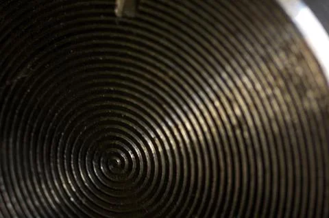 Aluminum control knobs retro home audio system 스톡 사진