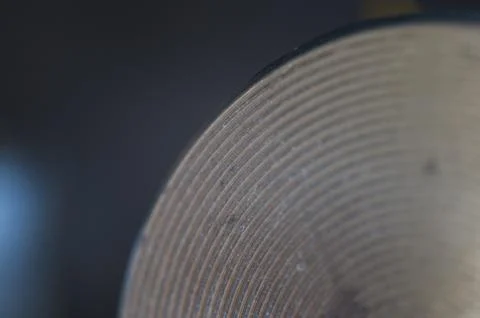 Aluminum control knobs retro home audio system Foto stock