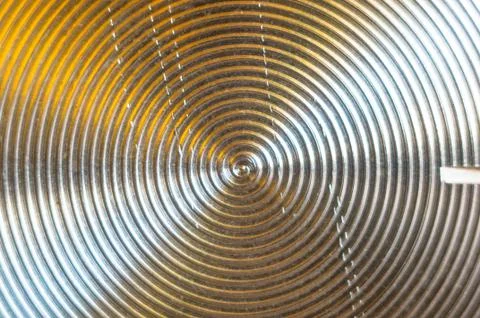 Aluminum control knobs retro home audio system Stock Photos