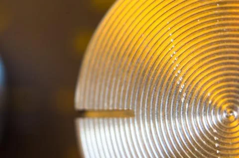 Aluminum control knobs retro home audio system Fotos de archivo