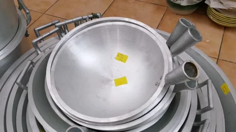 Aluminum Cookware Selection Stock Footage 159288097