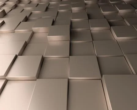 Aluminum cubes background Ilustración de archivo