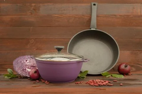 Aluminum dishes Stock Photos
