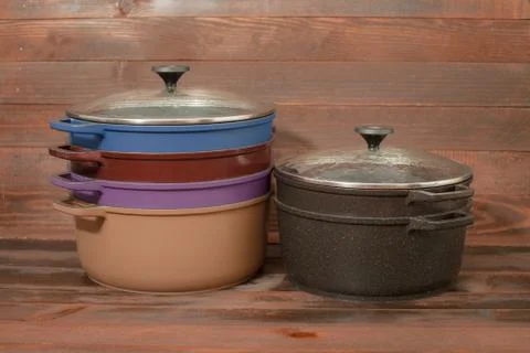 Aluminum dishes Stock Photos