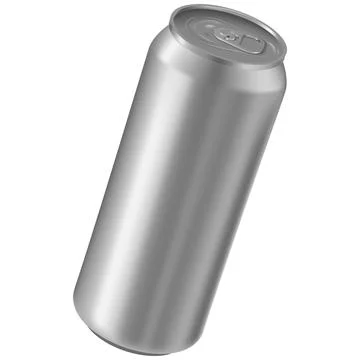 Aluminum drink can floating, vector realistic blank metallic tin can drink beer Stock Illustration