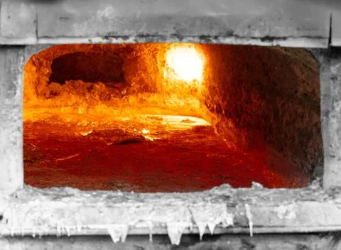 Aluminum dross layer Stock Photos