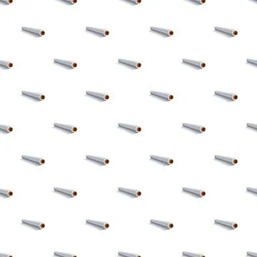 Aluminum foil rolls creating kitchen packaging pattern Stock Illustration