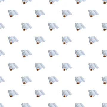 Aluminum foil rolls repeating pattern background Stock Illustration