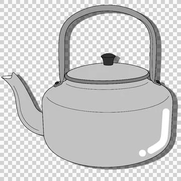 Aluminum kettle Иллюстрация