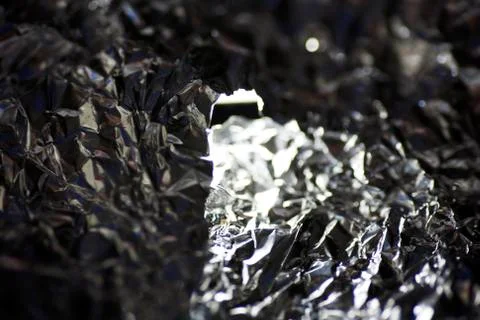 Aluminum pack foil macro background fine art in high quality prints products  Stock Photos