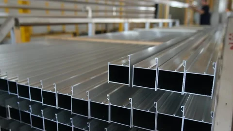 Aluminum Pipe Storage Stock-Footage 285158895