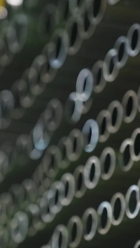 Aluminum Pipe Storage Vertical Video Stock Footage 334879068